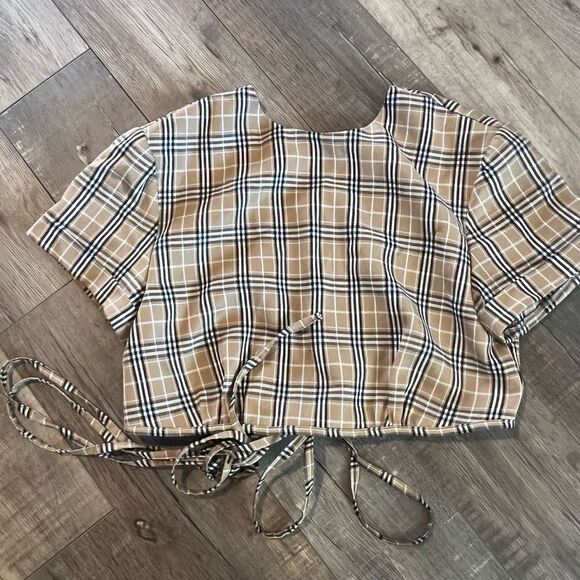Atoir plaid crop top size 4 - Picture 2 of 5